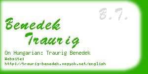 benedek traurig business card
